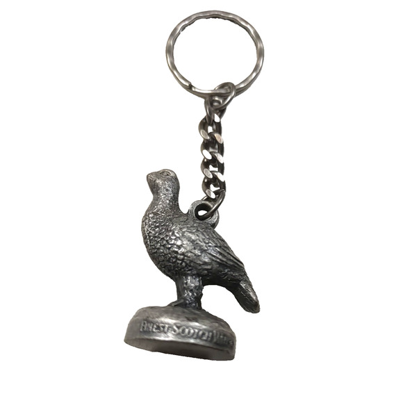 The Famous Grouse Finest Scotch Whisky Pewter Keychain Advertising - Picture 4 of 4